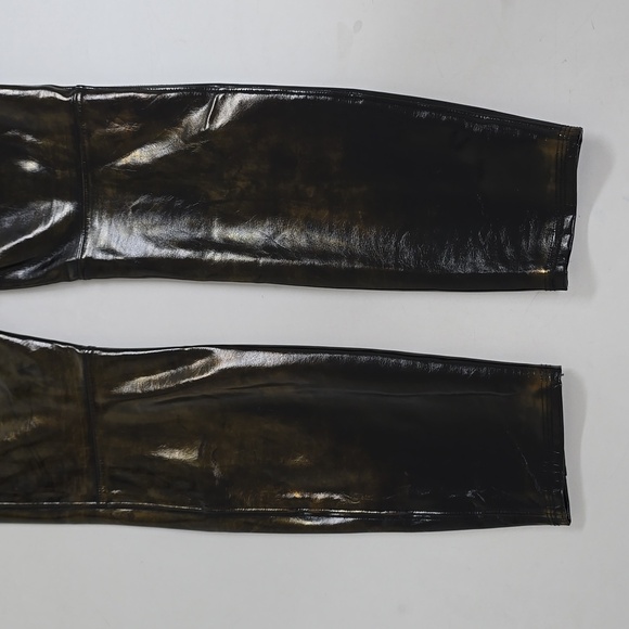 Spanx Patent Faux Leather Leggings Black with hints of Gold - Picture 10 of 10